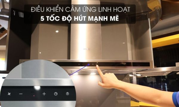 Máy hút mùi áp tường Malloca ZETA K1573 14 Zeta K1573 điều khiển cảm ứng linh hoạt