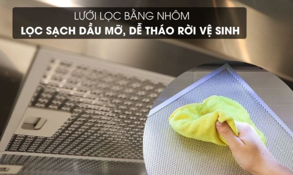 Máy hút mùi áp tường Malloca ZETA K1573 13 Zeta K1573 lưới lọc nhôm dễ dàng vệ sinh