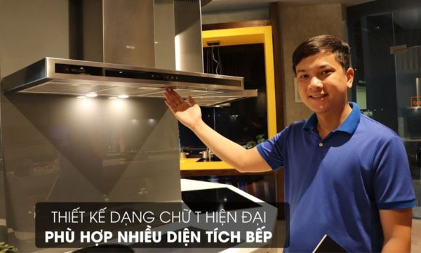 Máy hút mùi áp tường Malloca ZETA K1573 10 Zeta K1573 thiết kế dáng chữ T hiện đại
