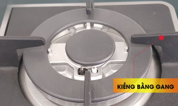 Bếp gas âm 2 vùng nấu Malloca AS 9402B / Màu đen 10 AS 9402B kiềng gang chống trơn trượt