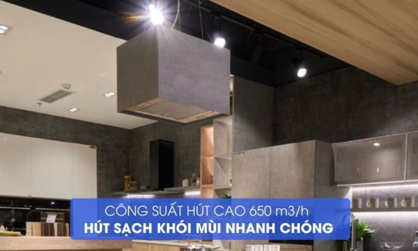 Máy hút mùi đảo Malloca CONCRETE K-400 10 Concrete K-400 công suất hút cao