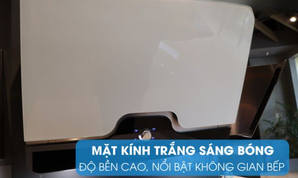Máy hút mùi áp tường Malloca DRIVE F-152W 11 DRIVE F-152W mặt kính trắng sáng bóng