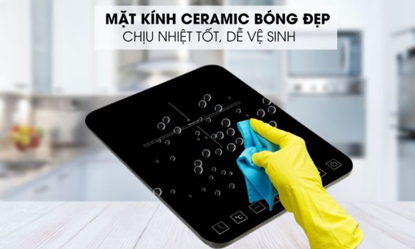 Bếp từ đơn Malloca MCT-K68 / Kính Virtro Ceramic 6 MCT-K68 mặt kính ceramic