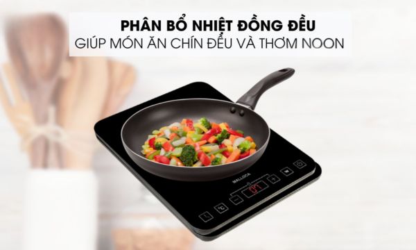 Bếp từ đơn Malloca MCT-K68 / Kính Virtro Ceramic 7 MCT-K68 phân bổ đều nhiệt