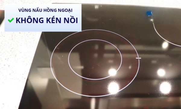 Bếp điện từ 3 vùng nấu Malloca MH-03IRB LB / 2 Vùng từ 1 vùng điện, kính Eurokera 9 MH-03IRB LB không kén nồi nấu