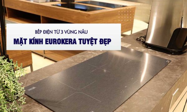 Bếp từ 3 vùng nấu Malloca MH-03IS / Kính Eurokera, dạng xước Metallic kiểu mới 6 MH-03IS mặt kính eurokera tuyệt đẹp