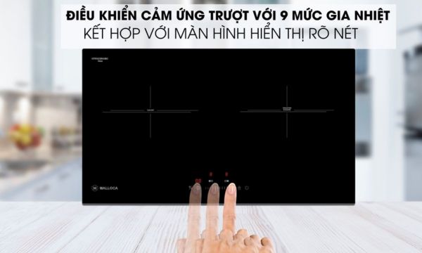 Bếp điện từ Malloca MH-732 IRN 10 MH-732 IRN Điều khiển cảm ứng trượt giúp vận hành bếp cực nhanh