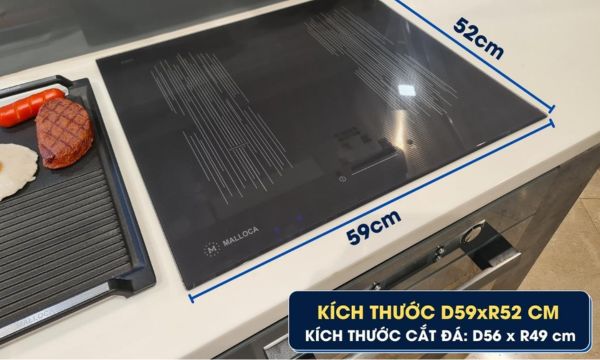MI 594 LINEAR Kích thước bếp từ Malloca MU 594 LINEAR