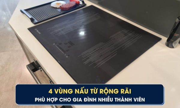 MI 594 LINEAR sở hữu 4 vùng nấu từ rộng rãi