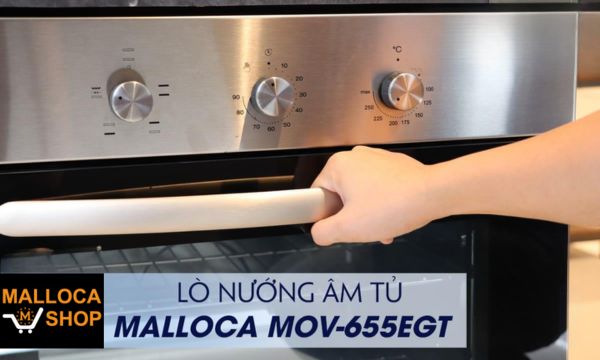 Lò nướng âm tủ Malloca MOV-655EGT 8 MOV 655EGT tay cầm chắc chắn