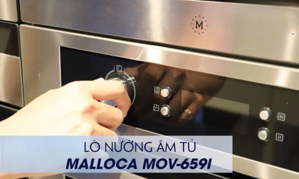 Lò nướng âm tủ Malloca MOV-659I 12 MOV-659I núm xoay bên trái