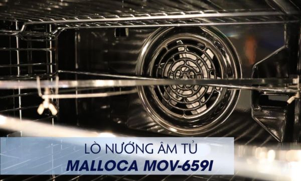 Lò nướng âm tủ Malloca MOV-659I 15 MOV-659I quạt đối lưu hiệu quả