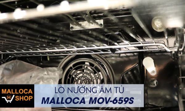 Lò nướng âm tủ Malloca MOV-659S 16 MOV-659S quạt đối lưu hiệu quả