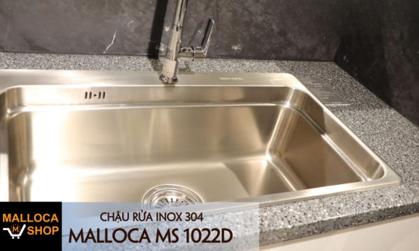 Chậu rửa chén Inox Malloca MS 1022D 12 MS 1022D 1 hố rửa rộng rãi