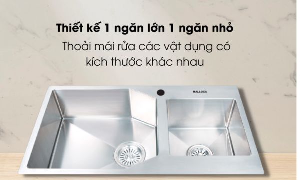Chậu rửa chén Inox Malloca MS 610A 9 MS 610A thiết kế hiện đại