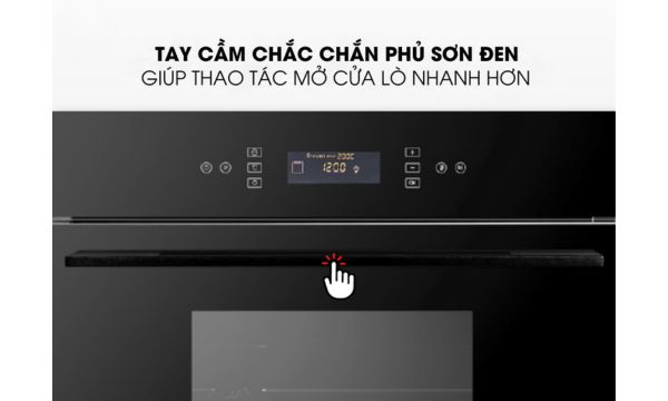 Lò hấp âm tủ Malloca MST-48CP 9 MST-48CP Tay cầm chắc chắn phủ sơn đen