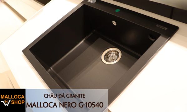 Chậu đá Malloca Nero G-10540 / Màu đen 6 Nero G-10540 chậu rửa bát 1 hố
