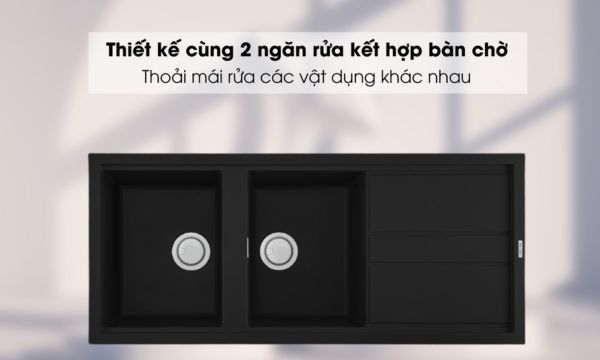 Chậu đá Malloca Nero G-50040 / Màu đen 8 Nero G-50040 thiết kế tinh tế
