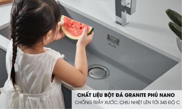 Chậu rửa bát Malloca ZEN K-13073 6 ZEN K-13073 Chất liệu đá Granite chống bám bẩn