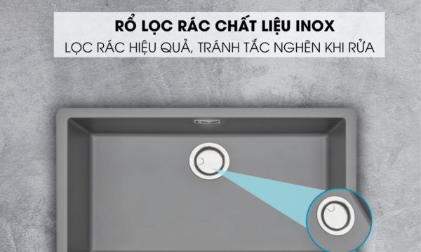 Chậu rửa bát Malloca ZEN K-13073 8 ZEN K-13073 Rổ lọc rác bằng inox tiện lợi