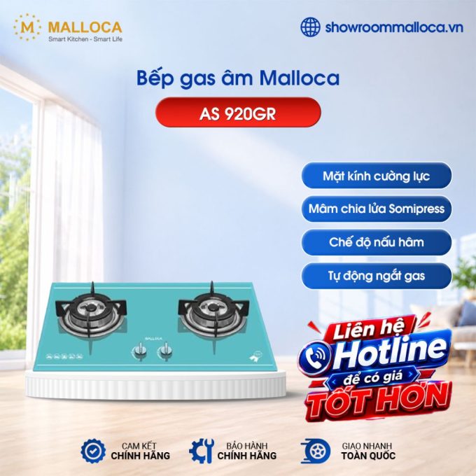 Bếp gas âm Malloca AS 920GR