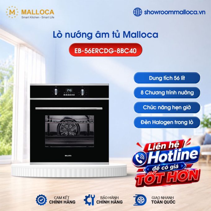 Lò nướng 8 chức năng Malloca EB-56ERCDG-8BC40