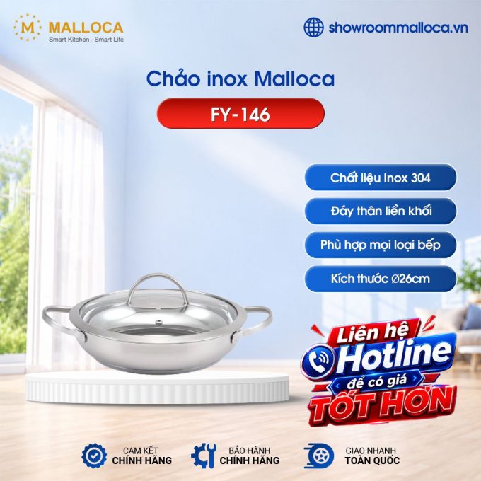 Chảo inox Malloca FY-146