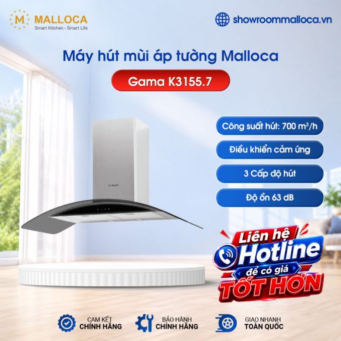 Máy hút mùi Malloca Gama K3155.7