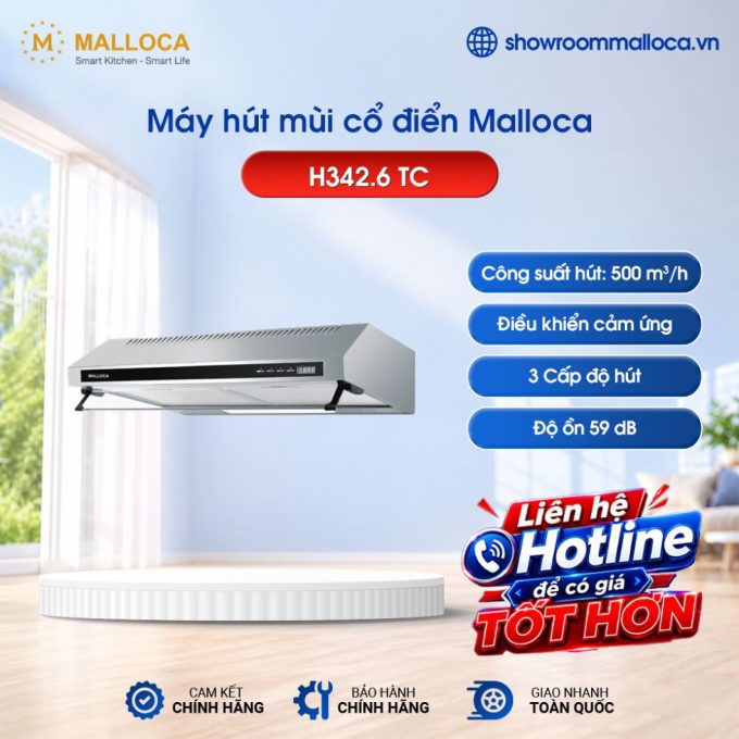 Máy hút mùi Malloca H342.6 TC