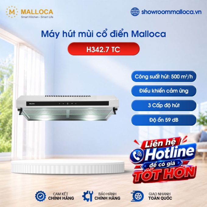 Máy hút mùi Malloca H342.7 TC