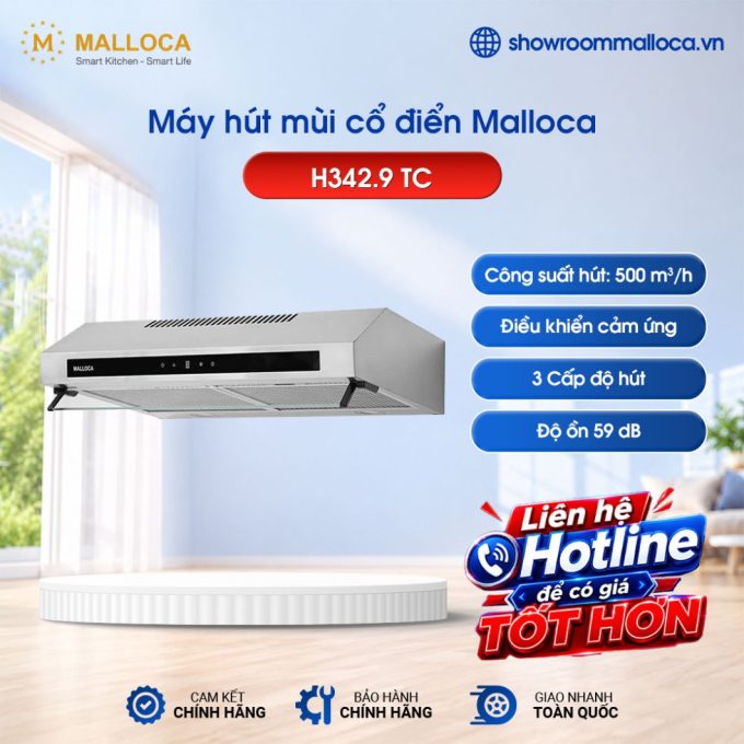 Máy hút mùi Malloca H342.9 TC