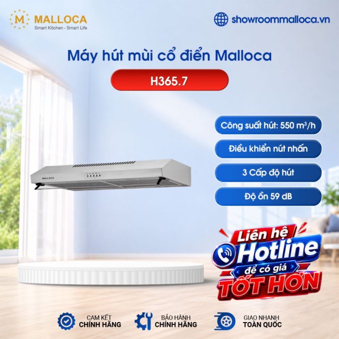 Máy hút mùi Malloca H365.7
