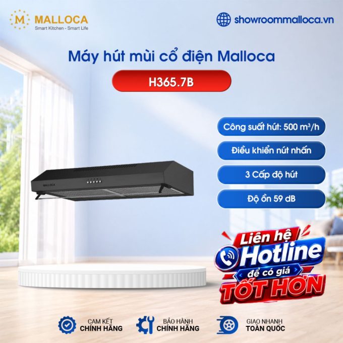 Máy hút mùi Malloca H365.7B