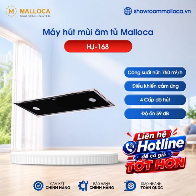 Máy hút mùi âm tủ Malloca HJ-168