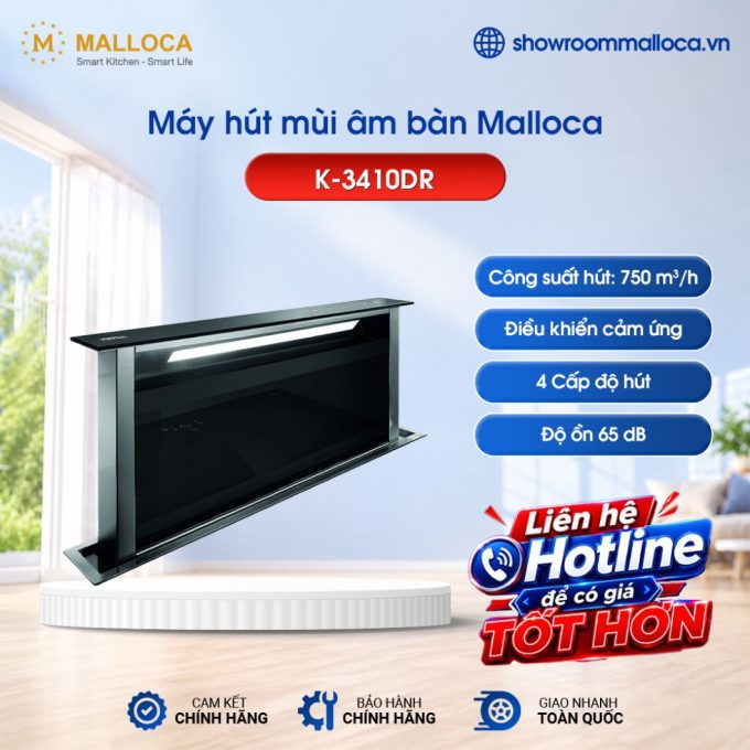 Máy hút mùi âm bàn Malloca K-3410DR