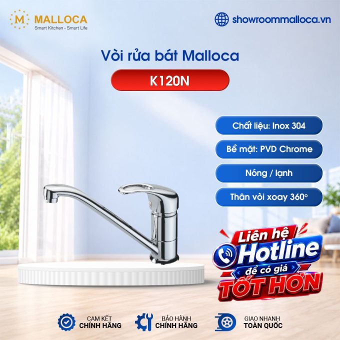 Vòi rửa bát Malloca K120N