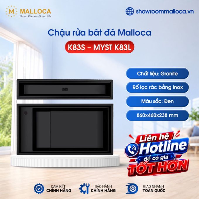 Chậu rửa bát Malloca MYST K86S - MYST K86L