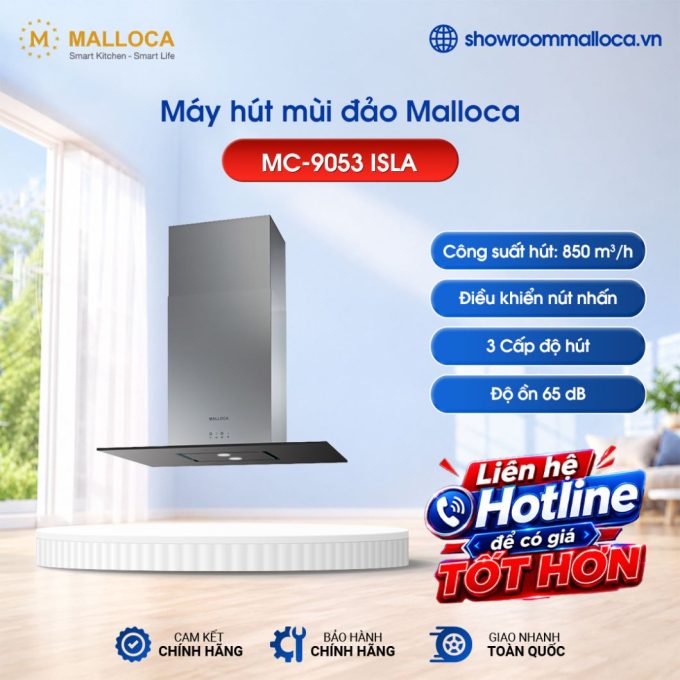 Máy hút mùi đảo Malloca MC-9053 ISLA