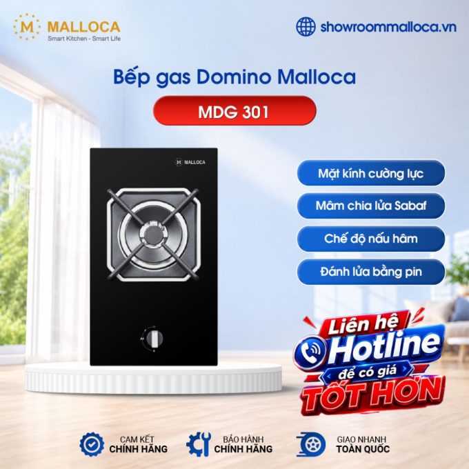 Bếp gas domino Malloca MDG 301