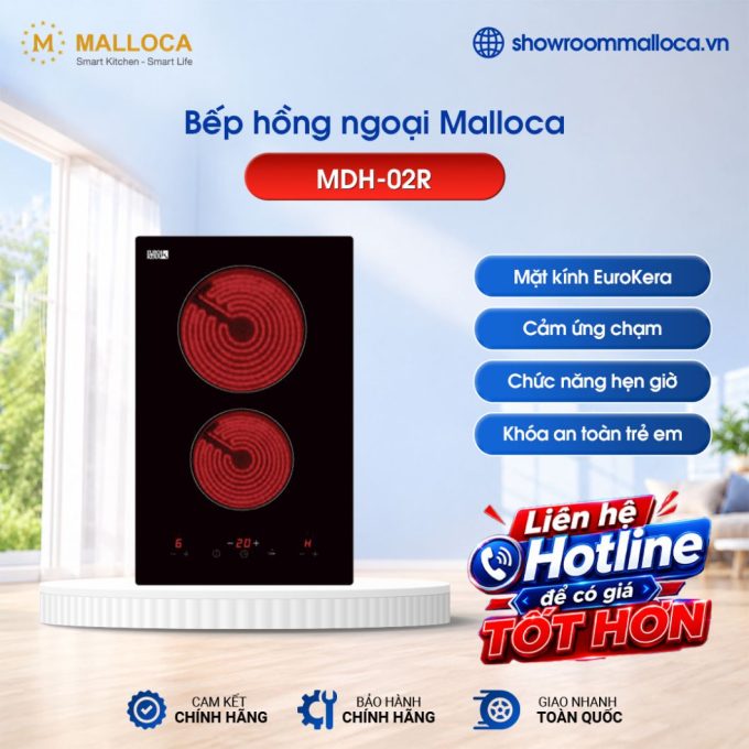 Bếp hồng ngoại domino Malloca MDH-02R