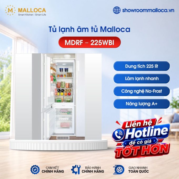 Tủ lạnh âm tủ Malloca MDRF - 225WBI