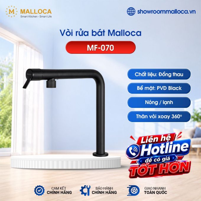 Vòi rửa bát nóng lạnh Malloca MF-070