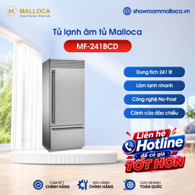 Tủ lạnh âm tủ Malloca MF-241BCD