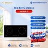 Bếp điện từ 2 vùng nấu Malloca MH 02IR D / Bếp 1 điện 1 từ, Kính Eurokera 1 MH 02IR D