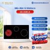 Bếp điện từ 3 vùng nấu Malloca MH-03IRB LB / 2 Vùng từ 1 vùng điện, kính Eurokera 1 MH 03IRB LB