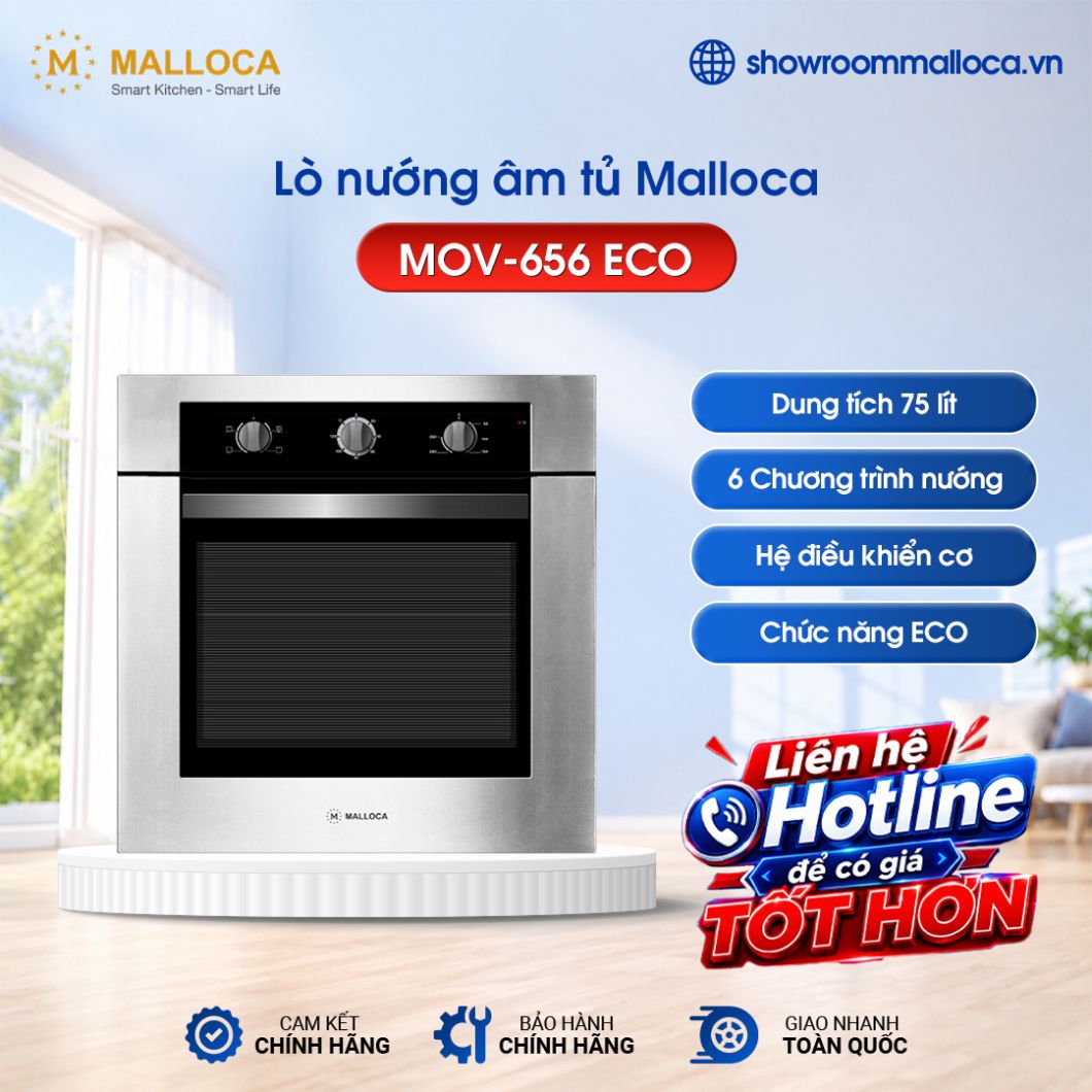Lò nướng âm tủ 75L Malloca MOV-656 ECO