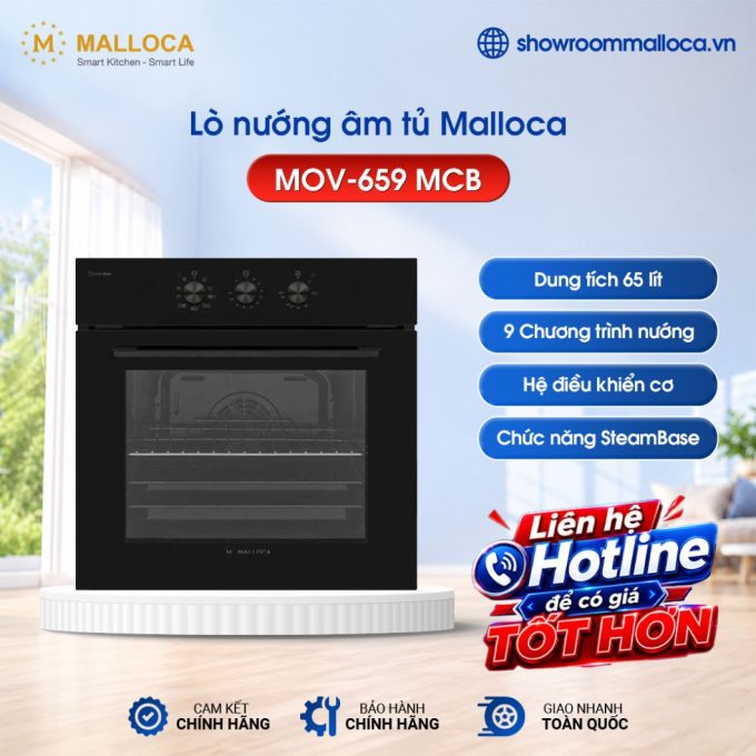 Lò nướng âm tủ 65L Malloca MOV-659 MCB
