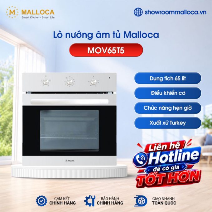Lò nướng âm tủ 65L Malloca MOV65T5