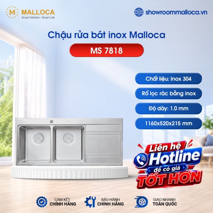 Chậu rửa bát Malloca MS 7818