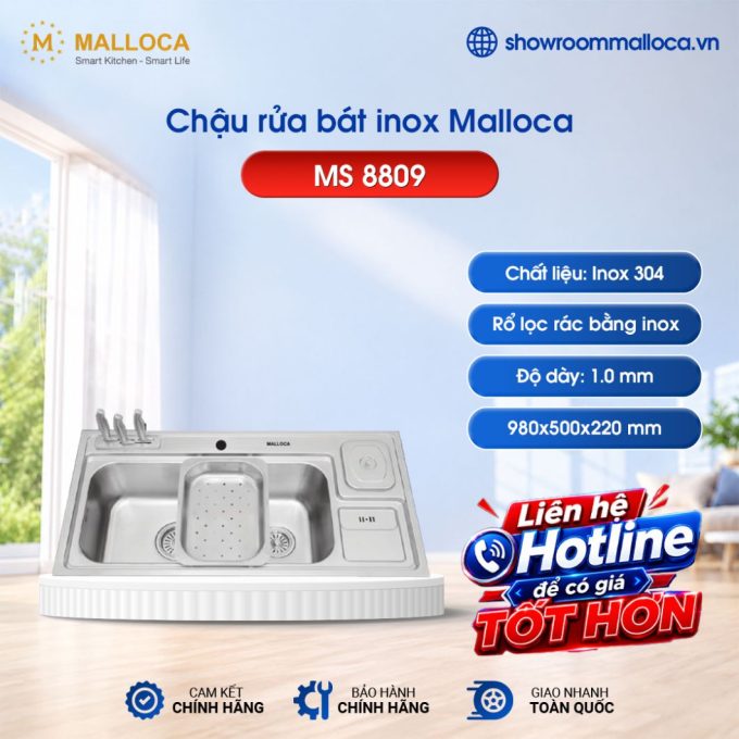 Chậu rửa bát Malloca MS 8809